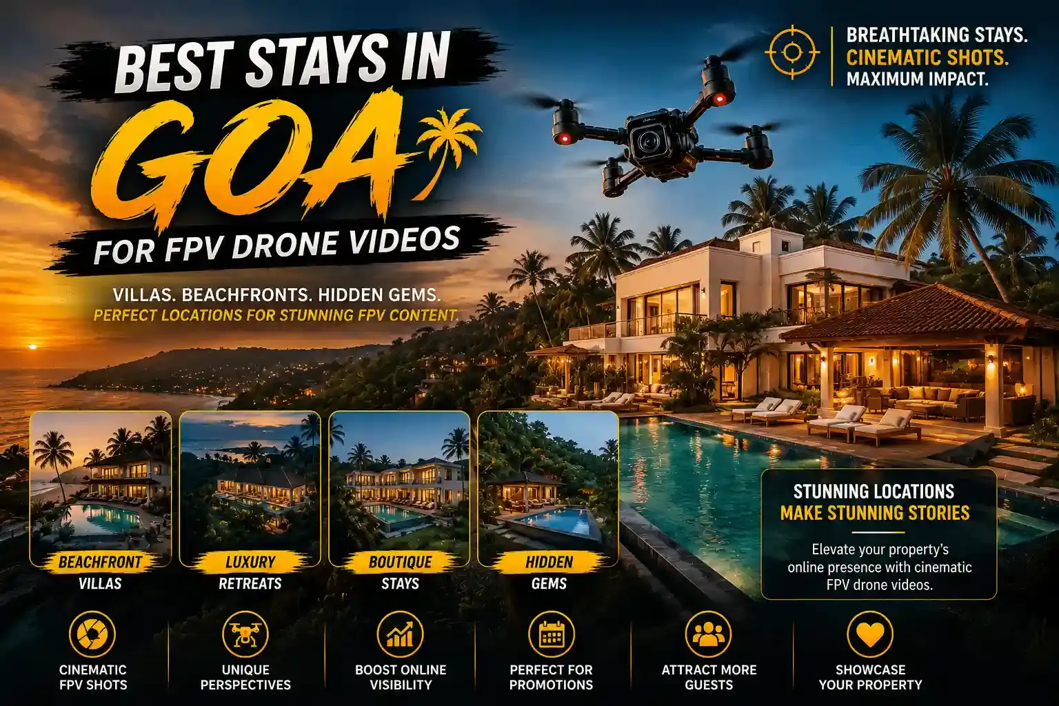 Immersive FPV drone shot through an open Portuguese window in Goa