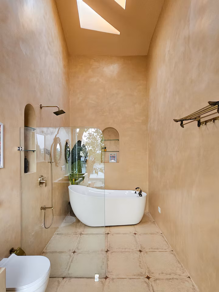 Skylit bathroom at Casa Amore